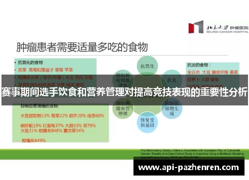 赛事期间选手饮食和营养管理对提高竞技表现的重要性分析